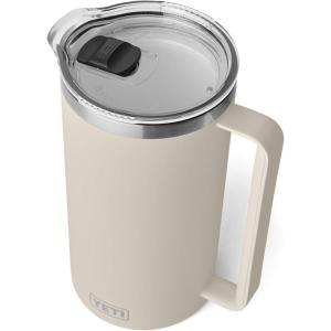 YETI Rambler 64 oz Pitcher, Vacuum Insulated, Stainless Steel with MagSlider Lid, Tropical Pink(Cape Taupe)