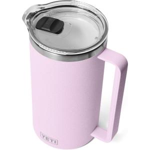YETI Rambler 64 oz Pitcher, Vacuum Insulated, Stainless Steel with MagSlider Lid, Tropical Pink(Cherry Blossom – Textured)