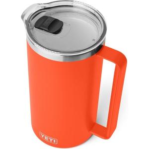 YETI Rambler 64 oz Pitcher, Vacuum Insulated, Stainless Steel with MagSlider Lid, Tropical Pink(Papaya)