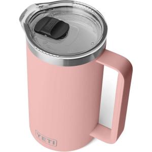 YETI Rambler 64 oz Pitcher, Vacuum Insulated, Stainless Steel with MagSlider Lid, Tropical Pink(Sandstone Pink)
