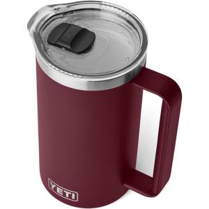 YETI Rambler 64 oz Pitcher, Vacuum Insulated, Stainless Steel with MagSlider Lid, Tropical Pink(Wild Vine Red)