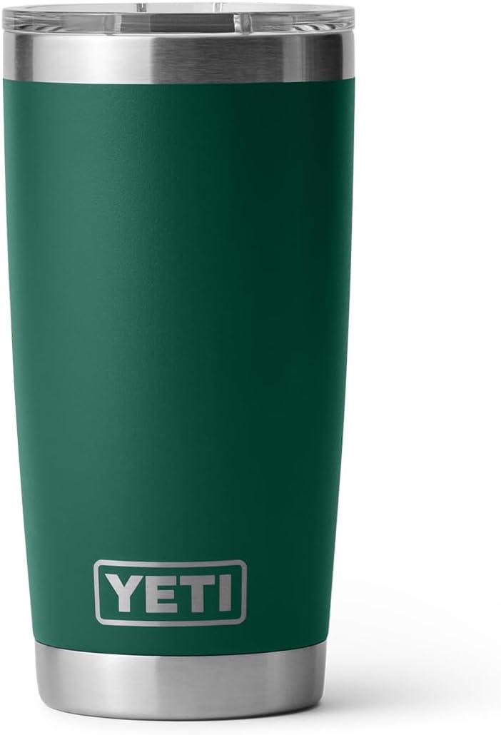 imageYETI Rambler 20 oz Stainless Steel Vacuum Insulated Tumbler wMagSlider LidBlack Forest Green