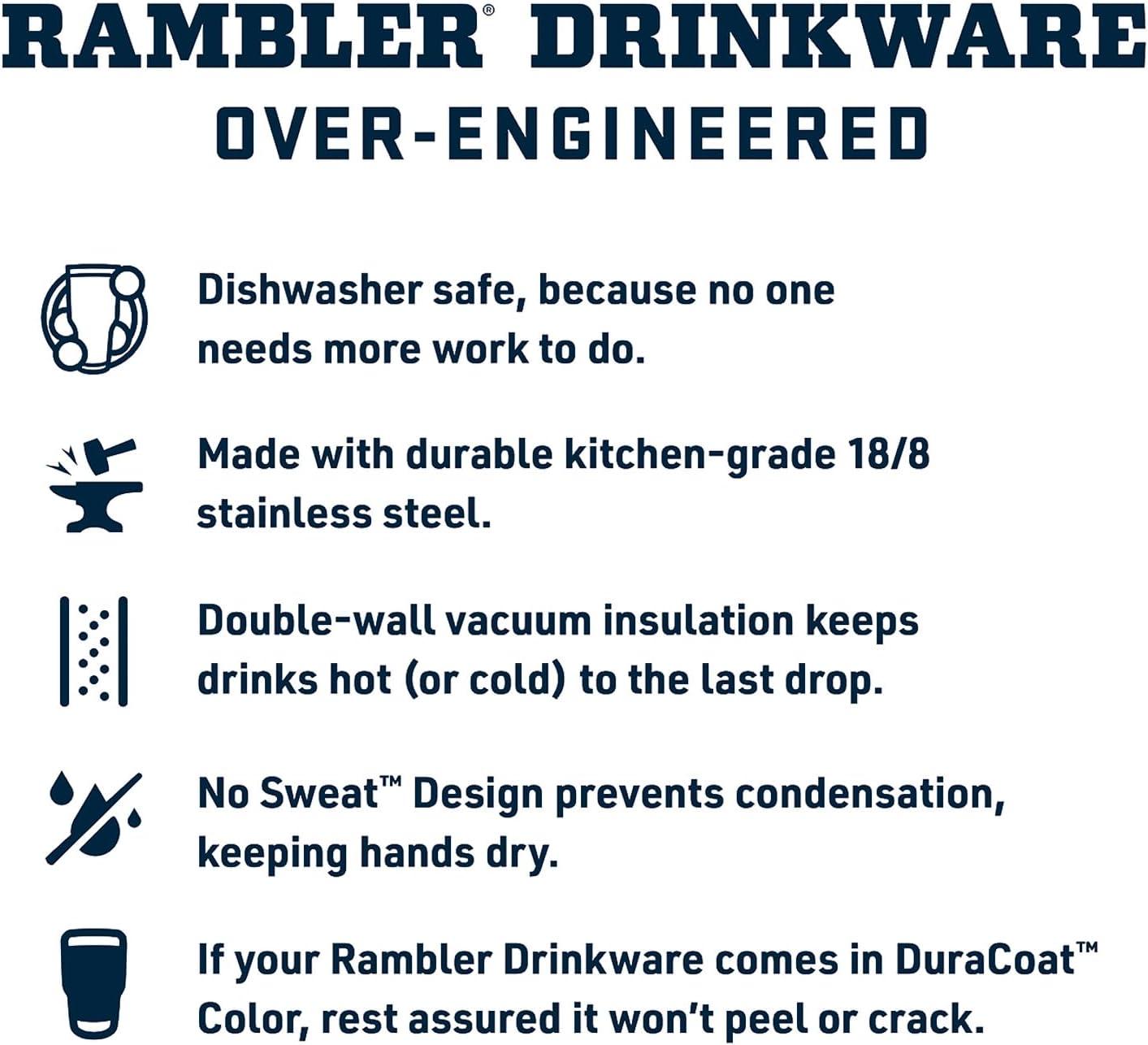 imageYETI Rambler 20 oz Stainless Steel Vacuum Insulated Tumbler wMagSlider LidDaybreak Yellow