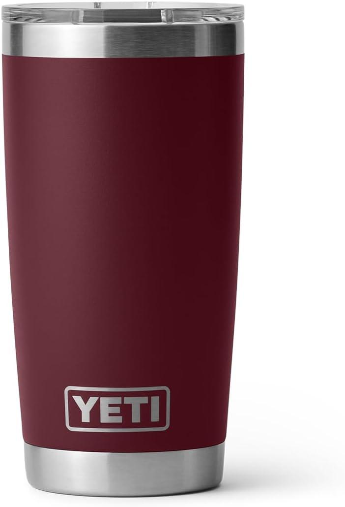 imageYETI Rambler 20 oz Stainless Steel Vacuum Insulated Tumbler wMagSlider LidWild Vine Red