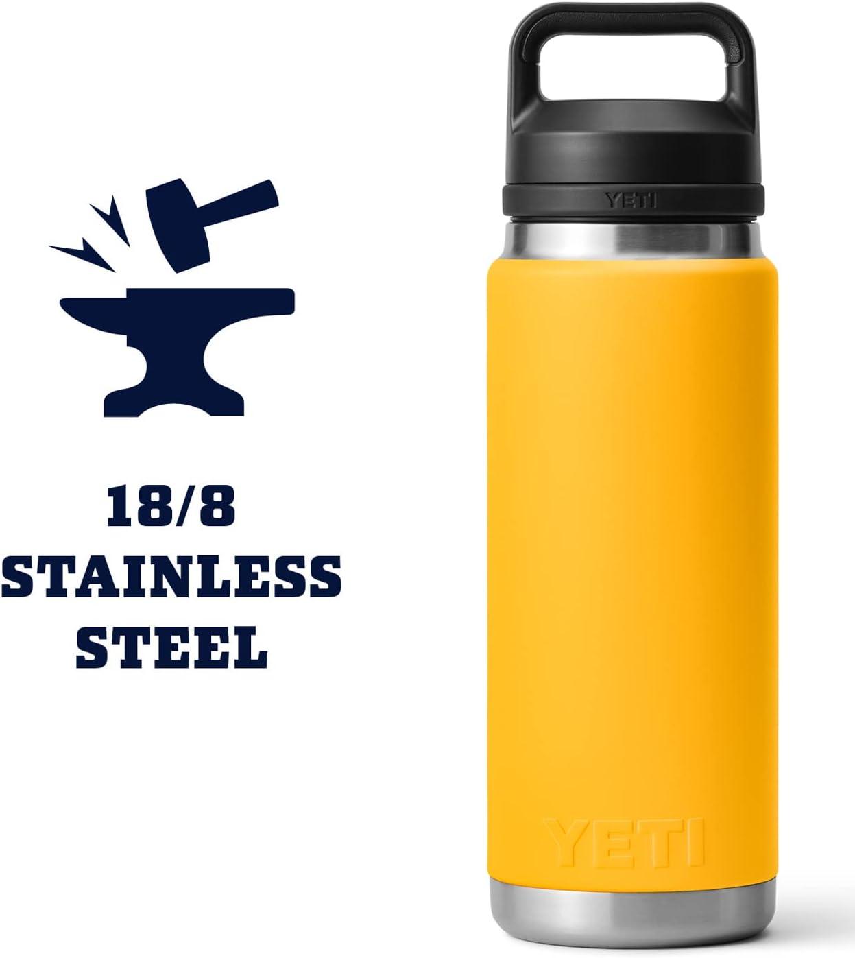 imageYETI Rambler 26 oz Bottle Vacuum Insulated Leakproof Stainless Steel with Chug CapAlpine Yellow