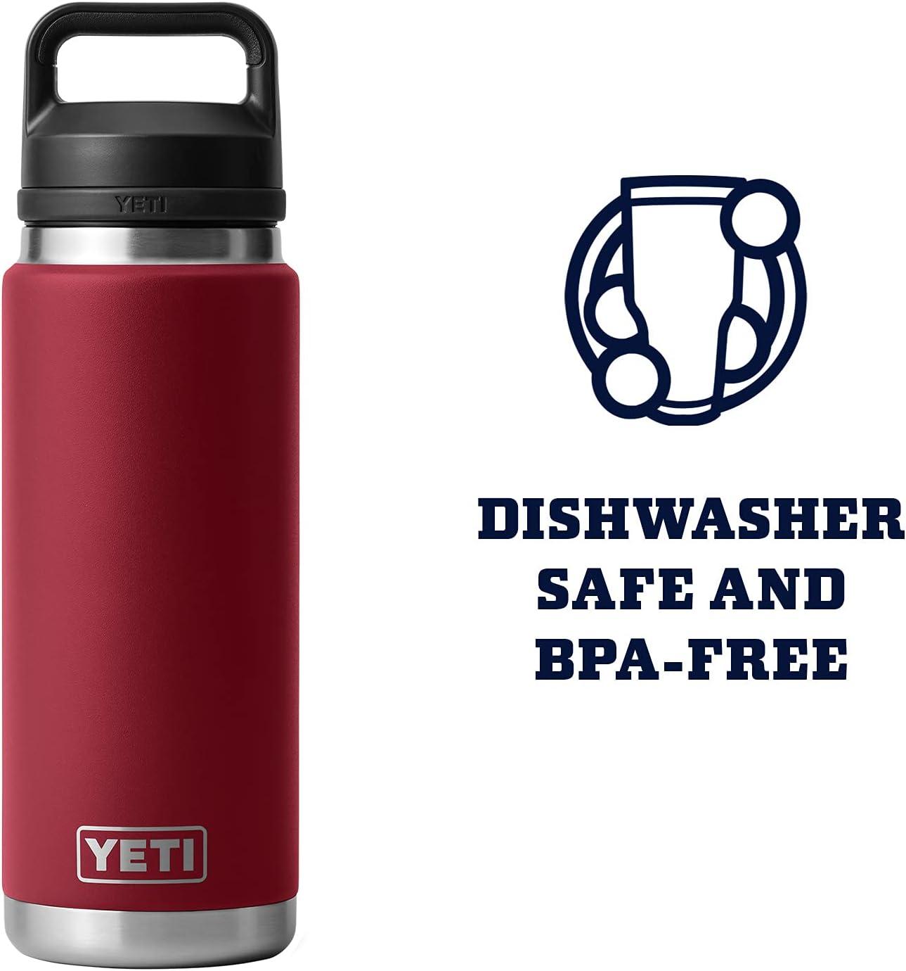 imageYETI Rambler 26 oz Bottle Vacuum Insulated Leakproof Stainless Steel with Chug CapHarvest Red