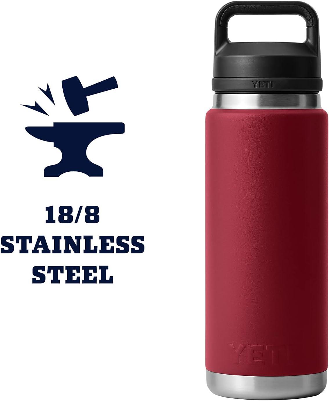 imageYETI Rambler 26 oz Bottle Vacuum Insulated Leakproof Stainless Steel with Chug CapHarvest Red