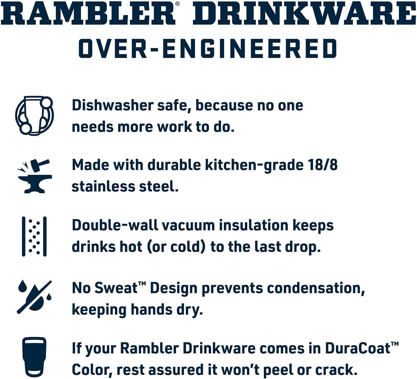 imageYETI Rambler 26 oz Bottle Vacuum Insulated Leakproof Stainless Steel with Chug CapTropical Pink