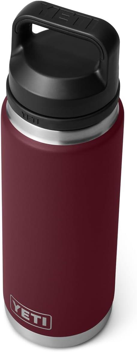imageYETI Rambler 26 oz Bottle Vacuum Insulated Leakproof Stainless Steel with Chug CapWild Vine Red