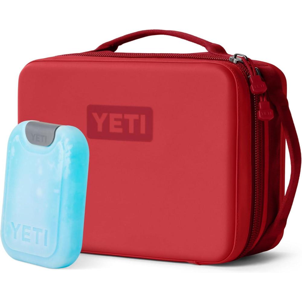imageYETI Daytrip 5L Insulated Soft Cooler Lunch Box Rescue Red and Small ICE Sheet Refreezable Reusable Cooler Ice Pack