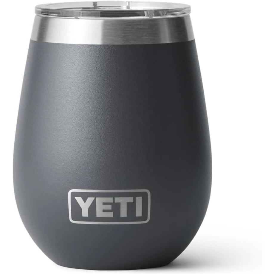imageYETI Rambler 10 oz Wine Tumbler Vacuum Insulated Stainless Steel with MagSlider Lid NavyCharcoal