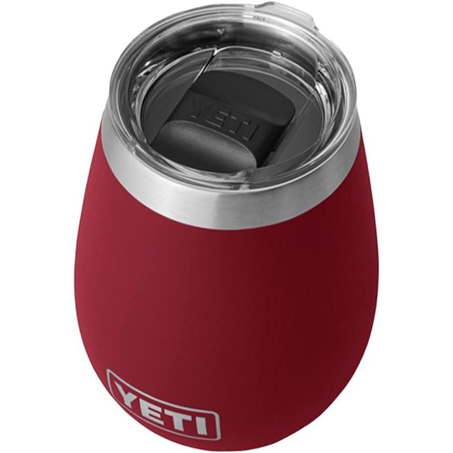 imageYETI Rambler 10 oz Wine Tumbler Vacuum Insulated Stainless Steel with MagSlider Lid NavyHarvest Red