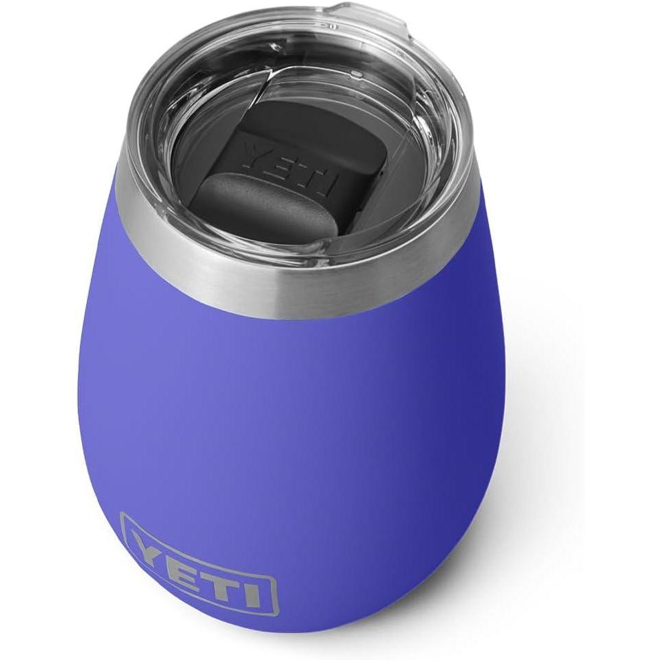 imageYETI Rambler 10 oz Wine Tumbler Vacuum Insulated Stainless Steel with MagSlider Lid NavyUltramarine Violet