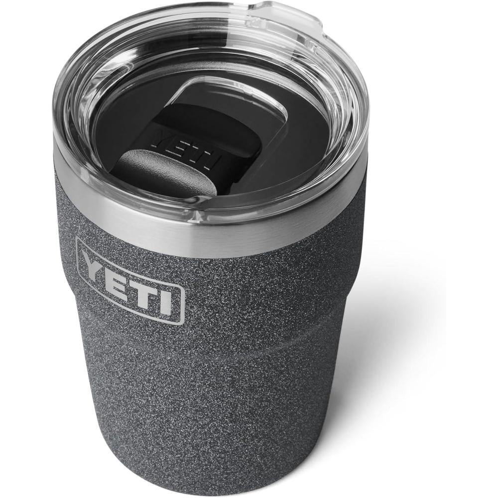 imageYETI Rambler 16 oz Stackable Tumbler Vacuum Insulated Stainless Steel with MagSlider LidBlack StoneTextured