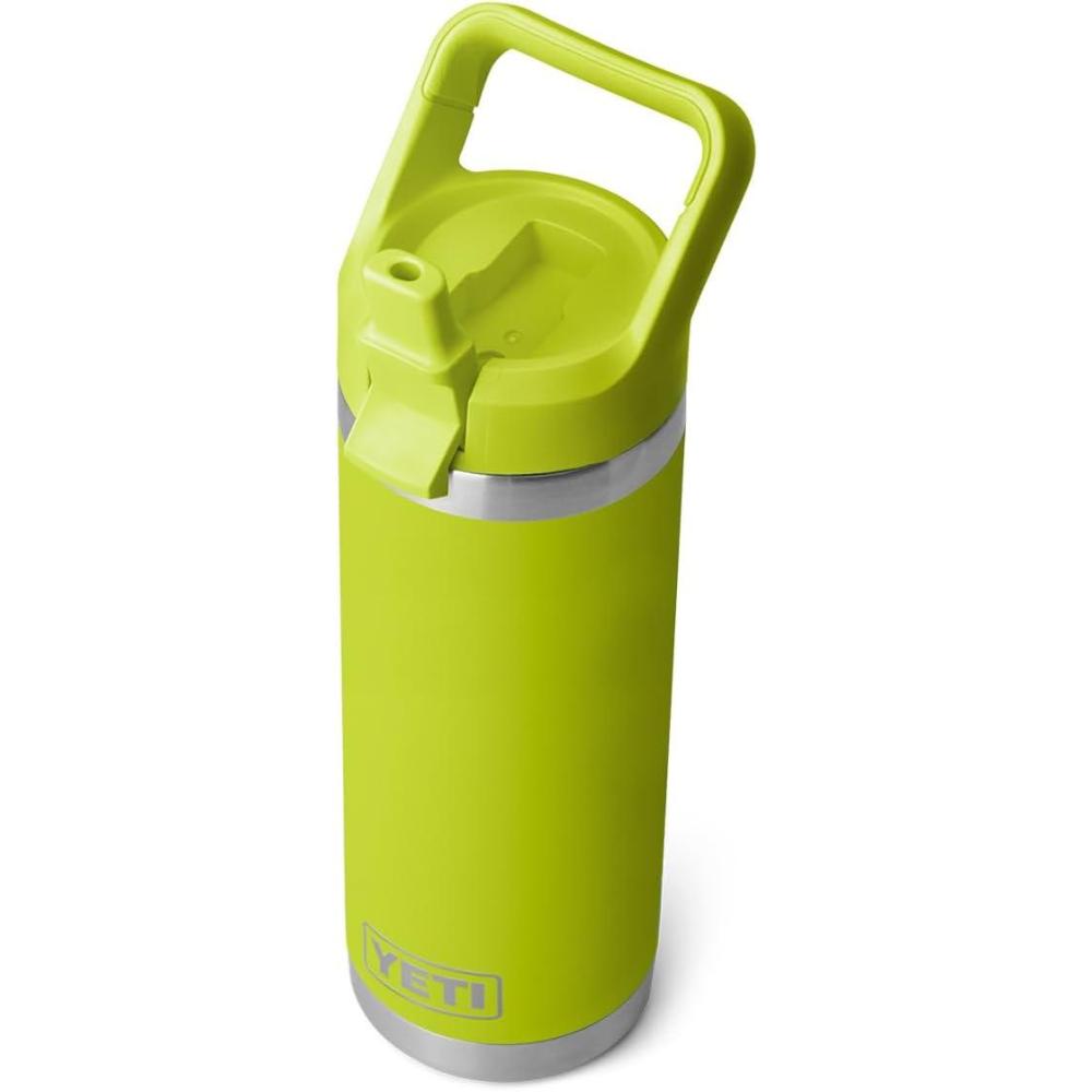 imageYETI Rambler 18 oz Bottle Vacuum Insulated Stainless Steel with Straw Cap Moon DustChartreuse