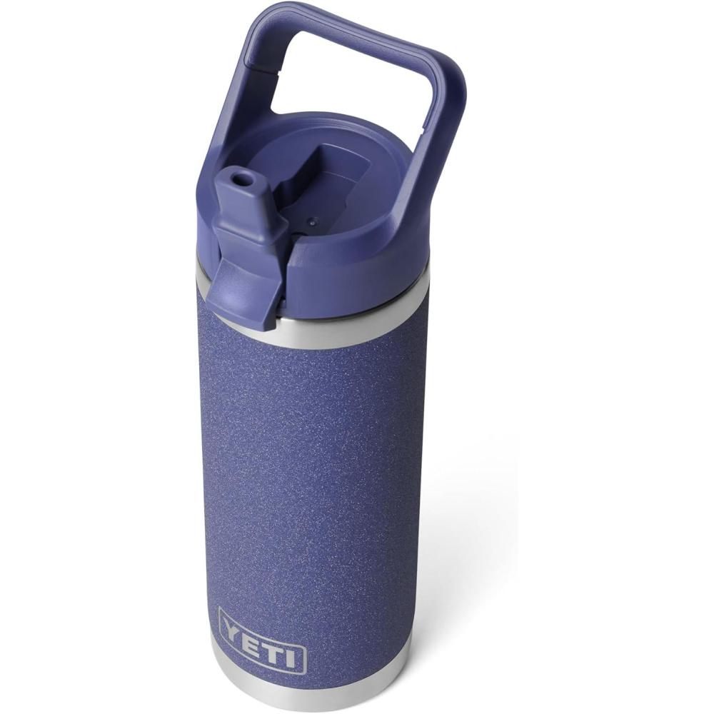 imageYETI Rambler 18 oz Bottle Vacuum Insulated Stainless Steel with Straw Cap Moon DustMoon Dust  Textured
