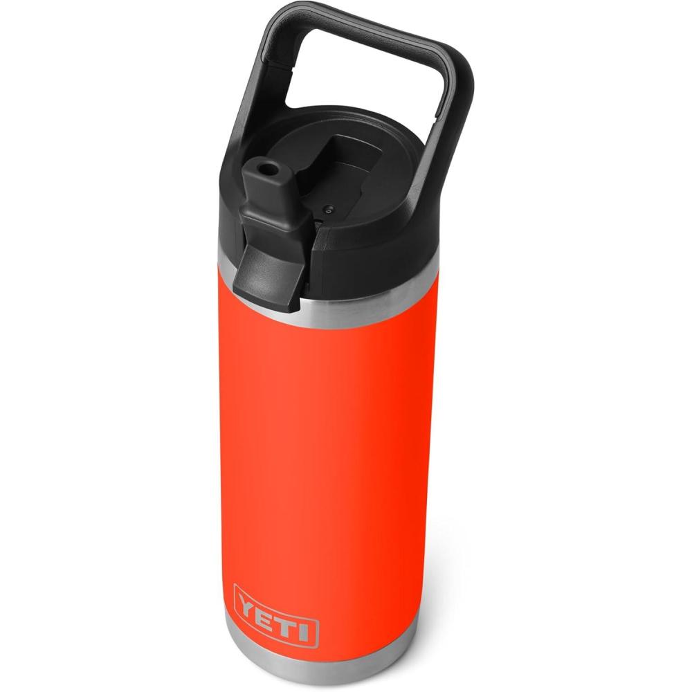imageYETI Rambler 18 oz Bottle Vacuum Insulated Stainless Steel with Straw Cap Moon DustSolar Flare