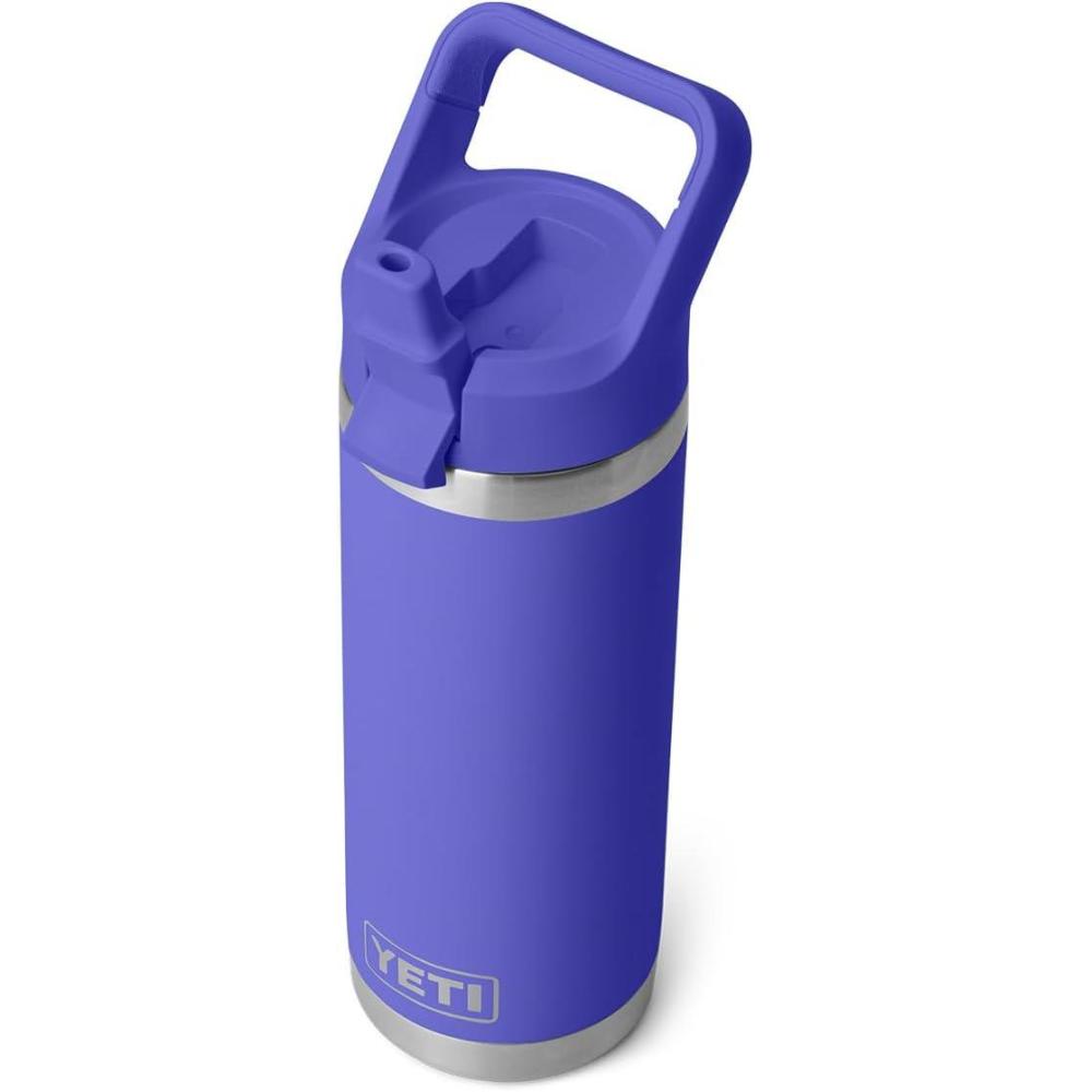 imageYETI Rambler 18 oz Bottle Vacuum Insulated Stainless Steel with Straw Cap Moon DustUltramarine Violet