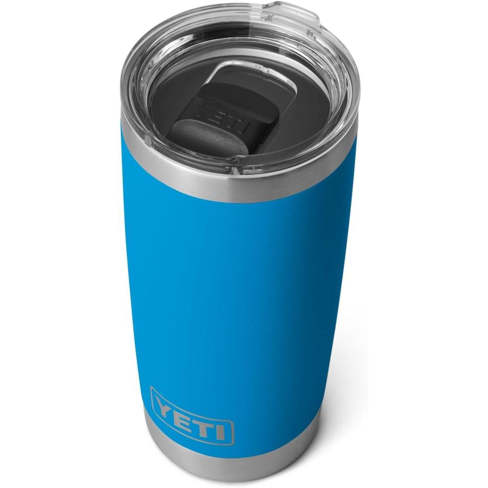 imageYETI Rambler 20 oz Stainless Steel Vacuum Insulated Tumbler wMagSlider LidBig Wave Blue