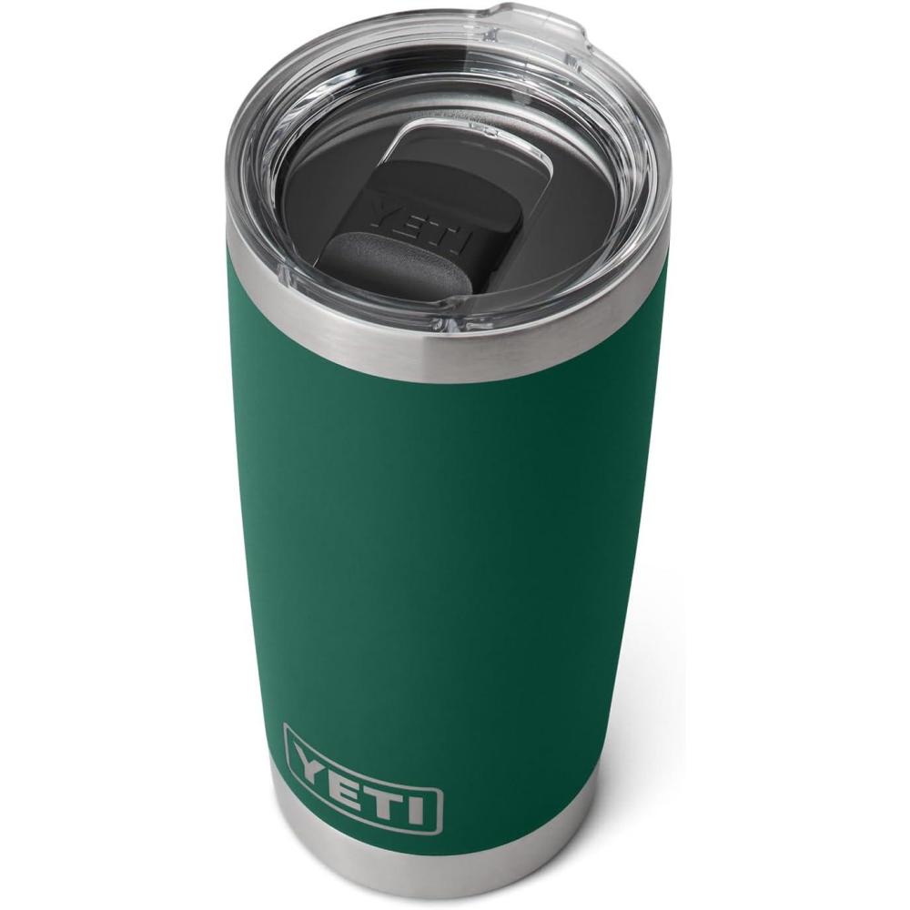 imageYETI Rambler 20 oz Stainless Steel Vacuum Insulated Tumbler wMagSlider LidBlack Forest Green