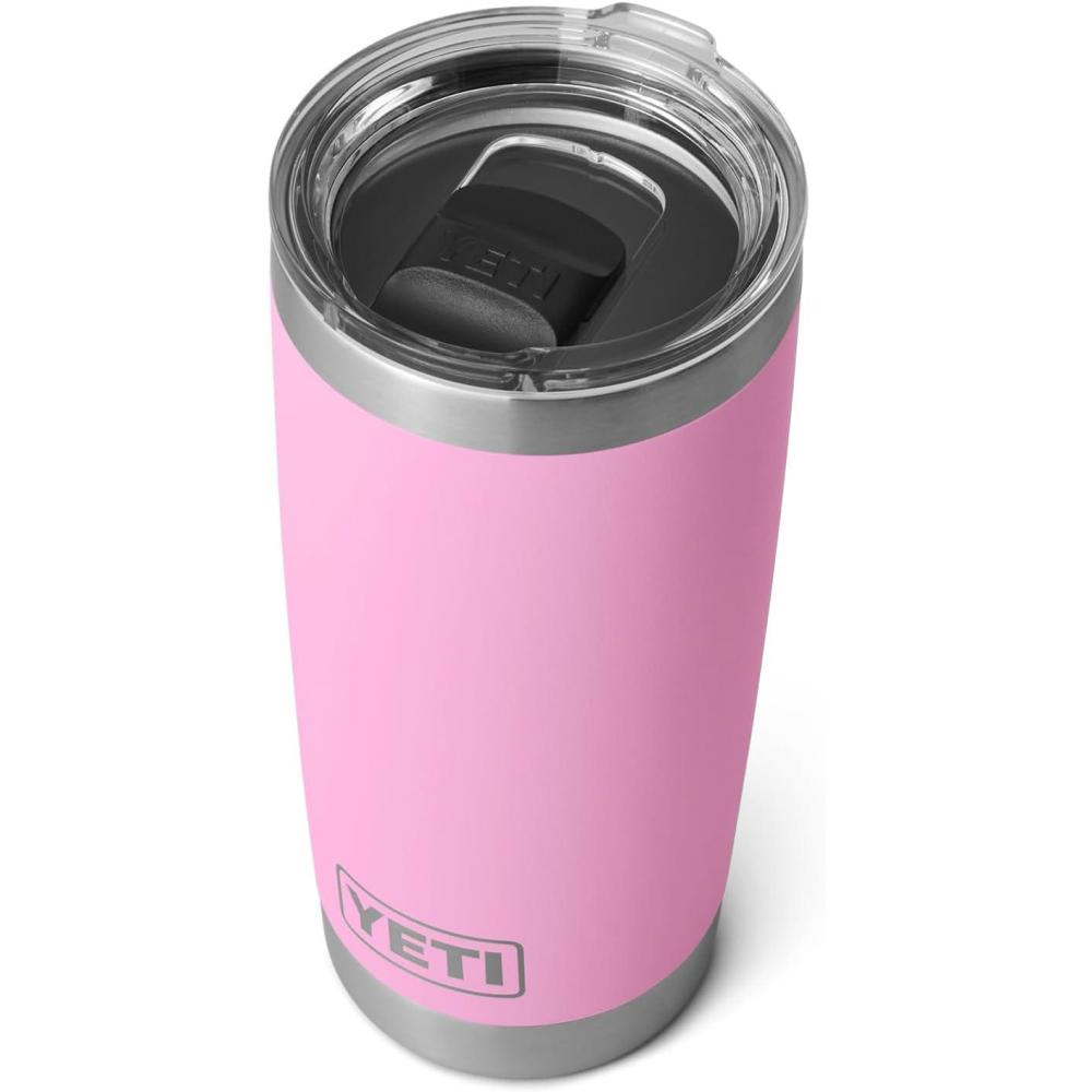 imageYETI Rambler 20 oz Stainless Steel Vacuum Insulated Tumbler wMagSlider LidPower Pink