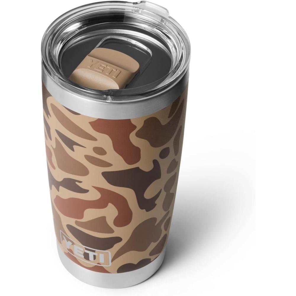 imageYETI Rambler 20 oz Stainless Steel Vacuum Insulated Tumbler wMagSlider LidWetlands Camo
