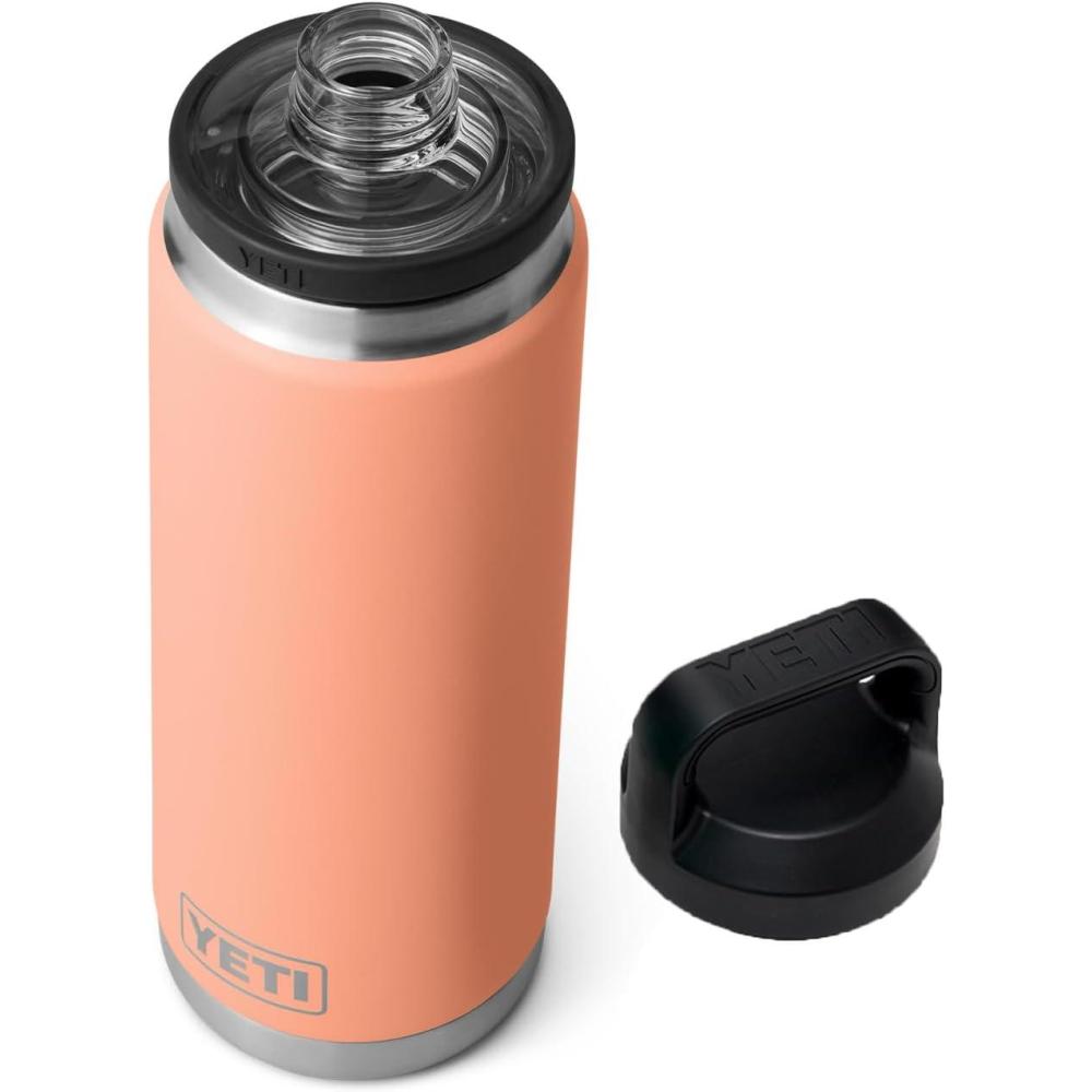 imageYETI Rambler 26 oz Bottle Vacuum Insulated Leakproof Stainless Steel with Chug CapLowcountry Peach