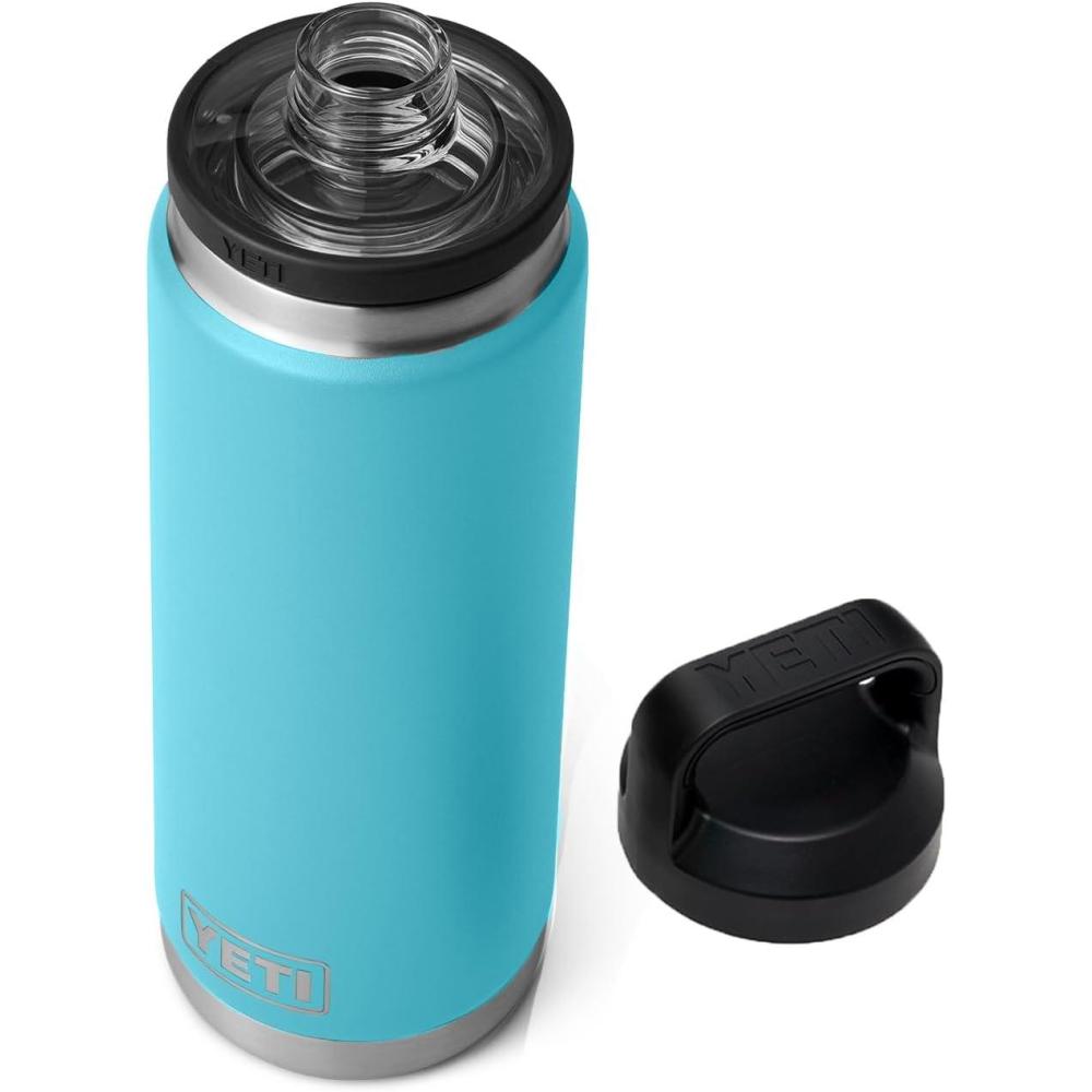 imageYETI Rambler 26 oz Bottle Vacuum Insulated Leakproof Stainless Steel with Chug CapReef Blue