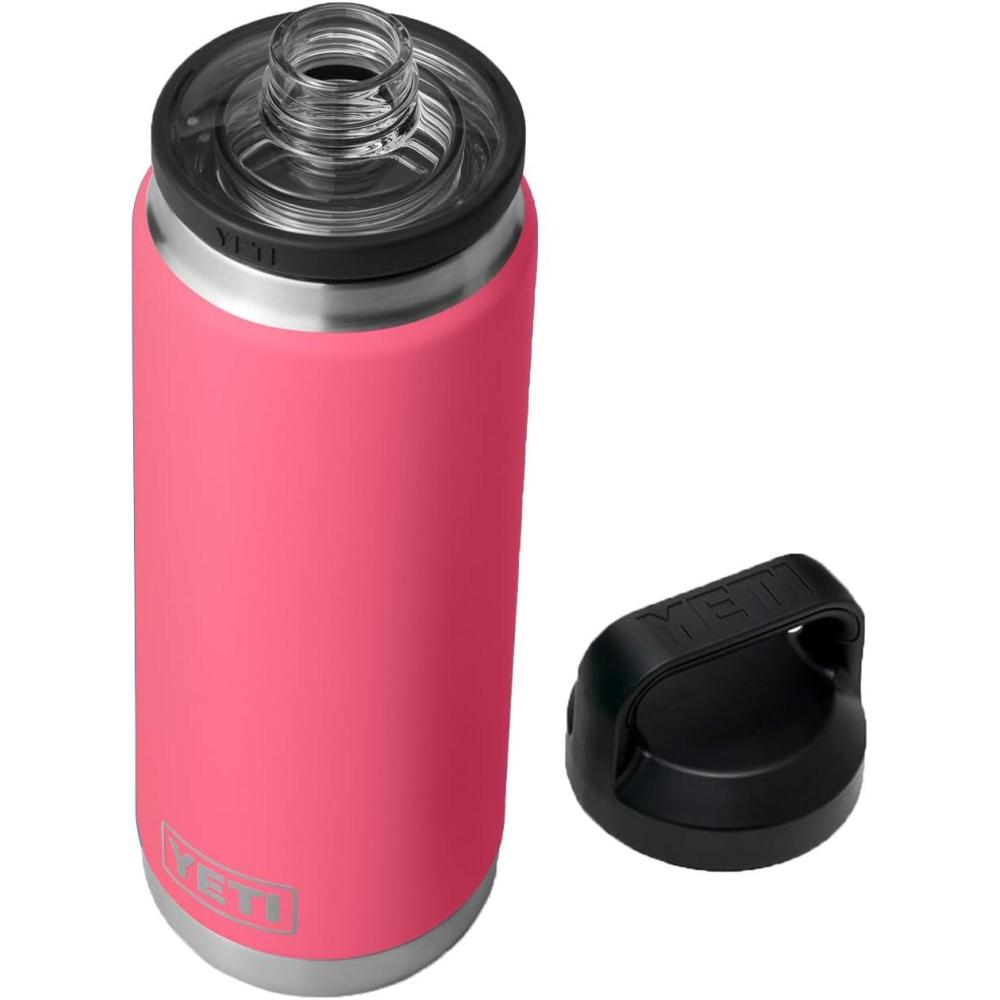 imageYETI Rambler 26 oz Bottle Vacuum Insulated Leakproof Stainless Steel with Chug CapTropical Pink