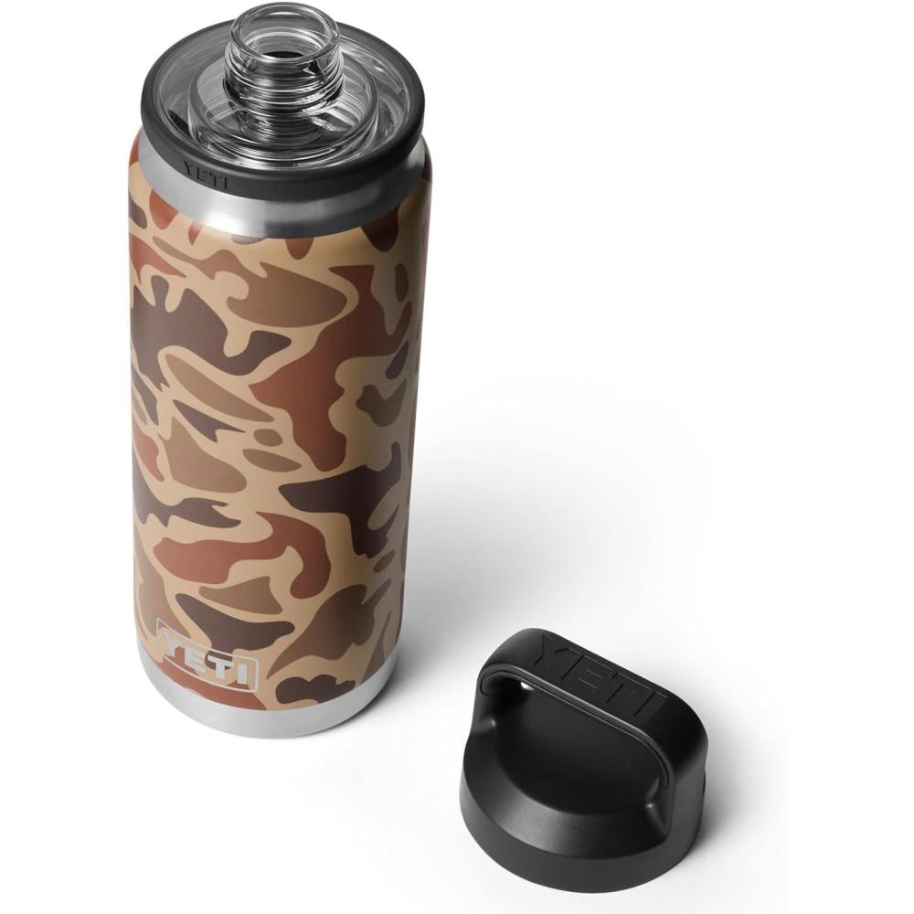 imageYETI Rambler 26 oz Bottle Vacuum Insulated Leakproof Stainless Steel with Chug CapWetlands Camo