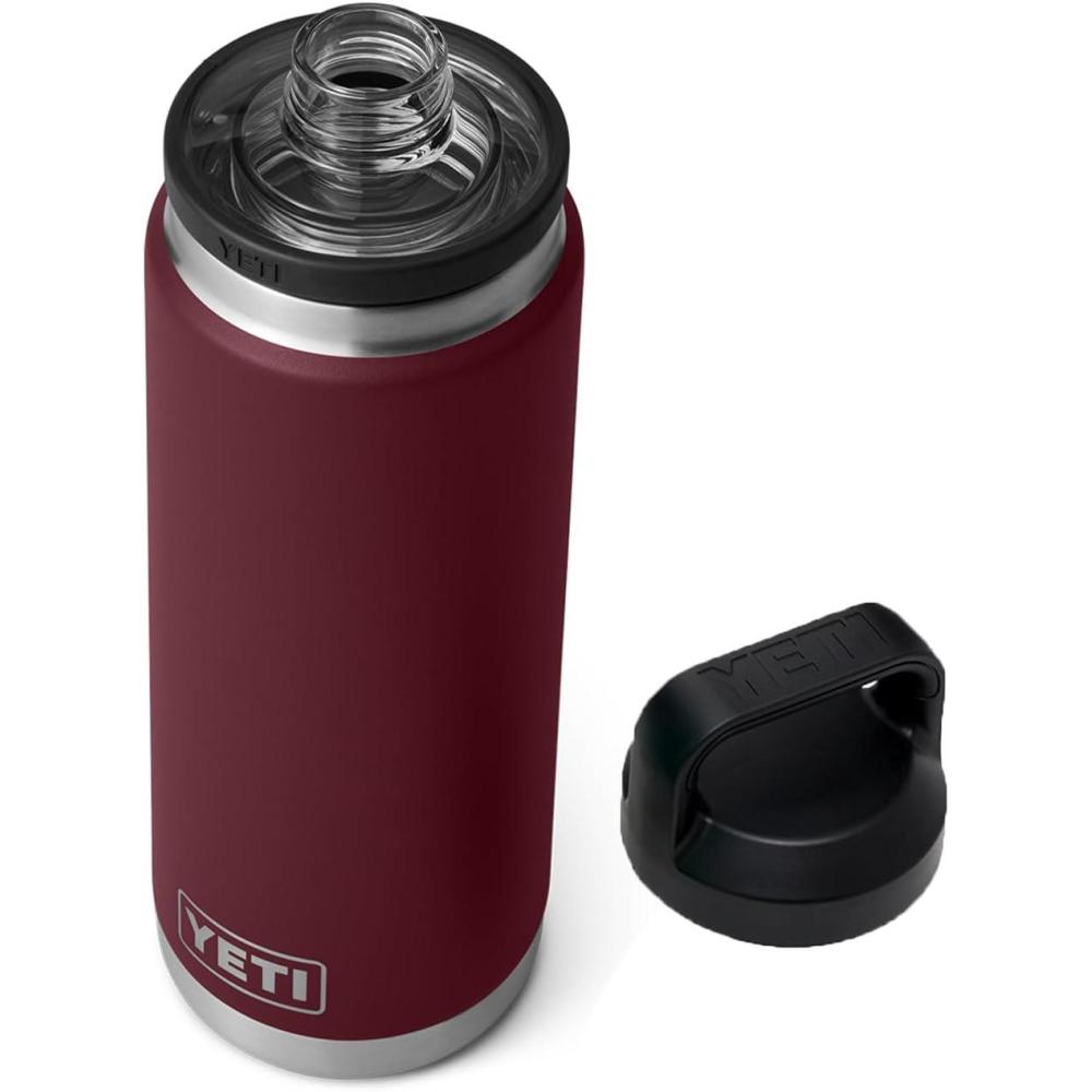 imageYETI Rambler 26 oz Bottle Vacuum Insulated Leakproof Stainless Steel with Chug CapWild Vine Red