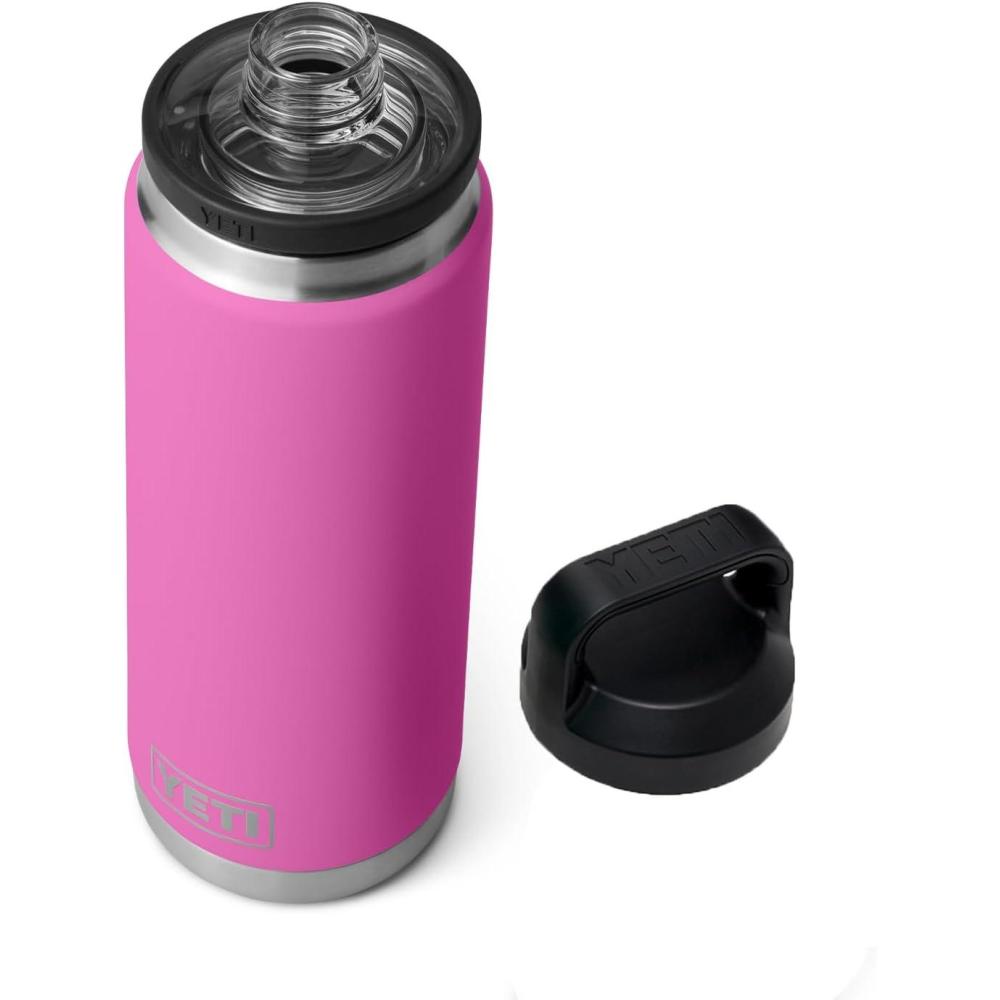 imageYETI Rambler 26 oz Bottle Vacuum Insulated Leakproof Stainless Steel with Chug CapWildflower Fuchsia