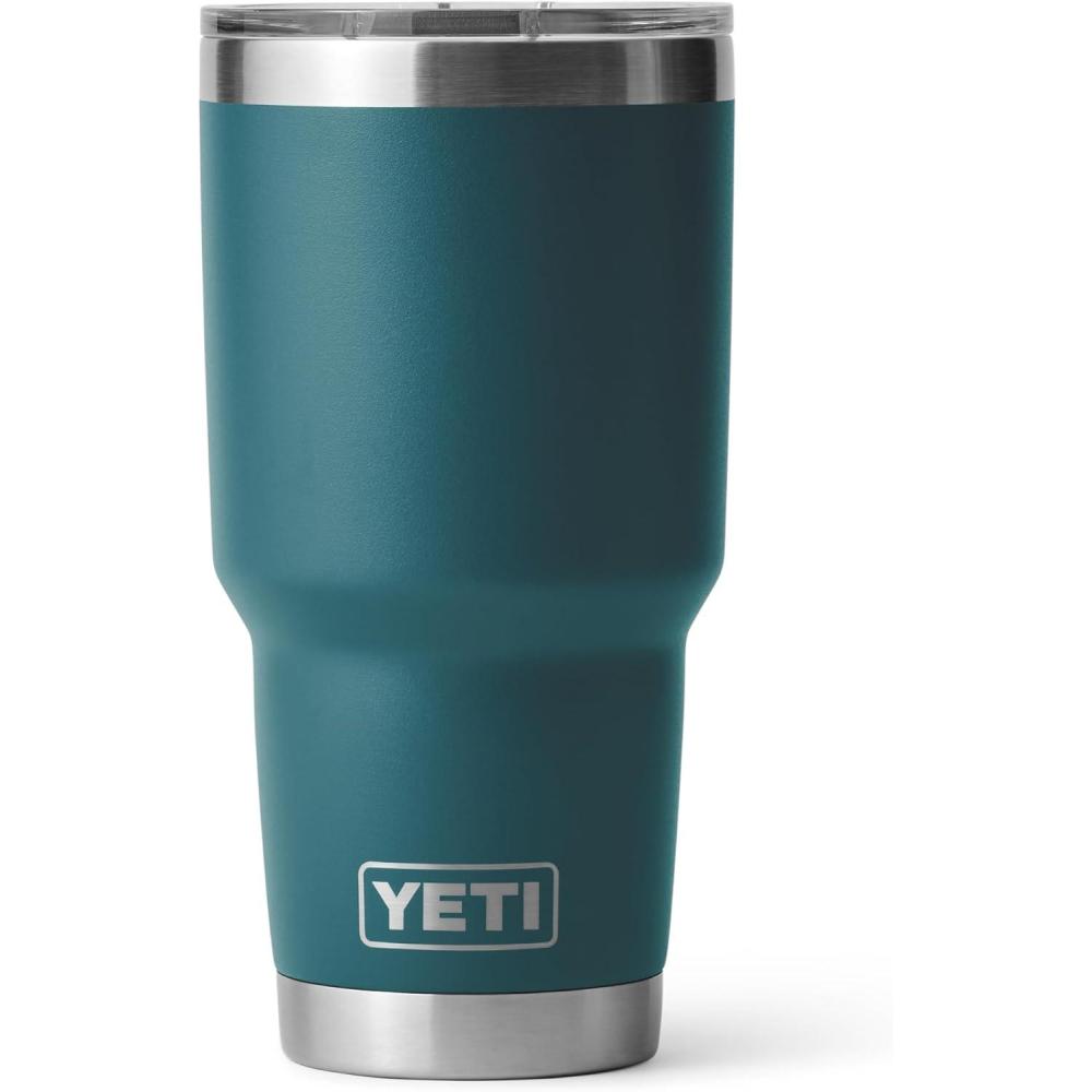 imageYETI Rambler 30 oz Stainless Steel Vacuum Insulated Tumbler wMagSlider Lid SeafoamAgave Teal
