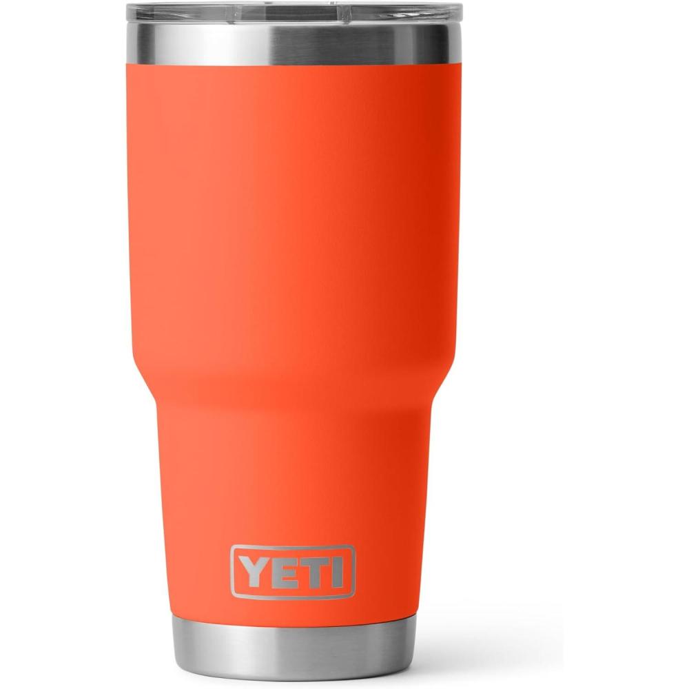 imageYETI Rambler 30 oz Stainless Steel Vacuum Insulated Tumbler wMagSlider Lid SeafoamPapaya