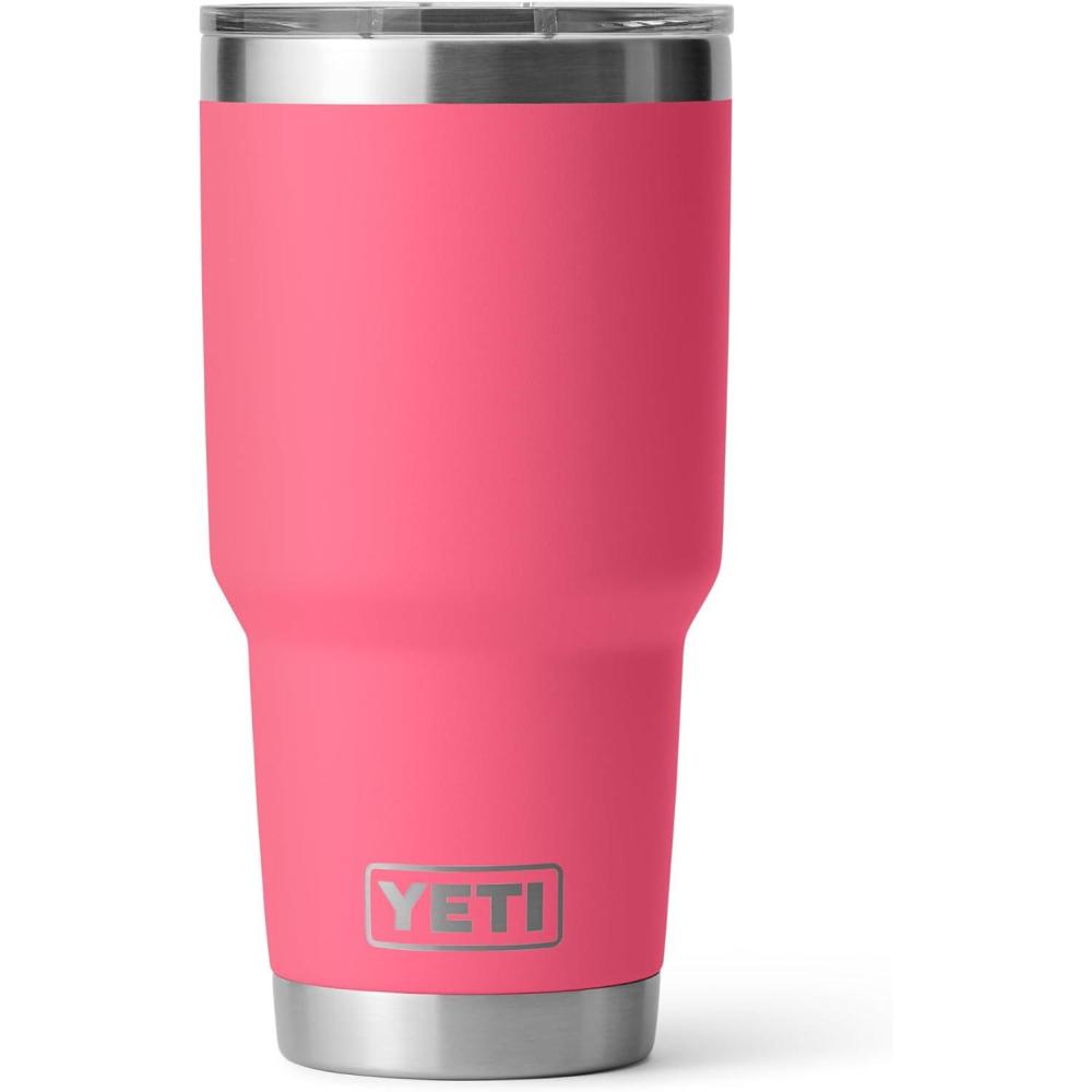 imageYETI Rambler 30 oz Stainless Steel Vacuum Insulated Tumbler wMagSlider Lid SeafoamTropical Pink