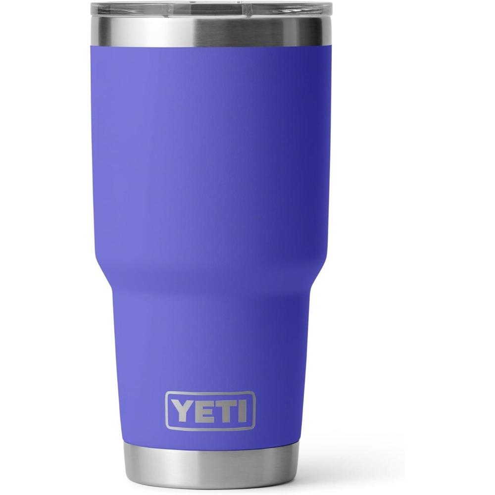 imageYETI Rambler 30 oz Stainless Steel Vacuum Insulated Tumbler wMagSlider Lid SeafoamUltramarine Violet
