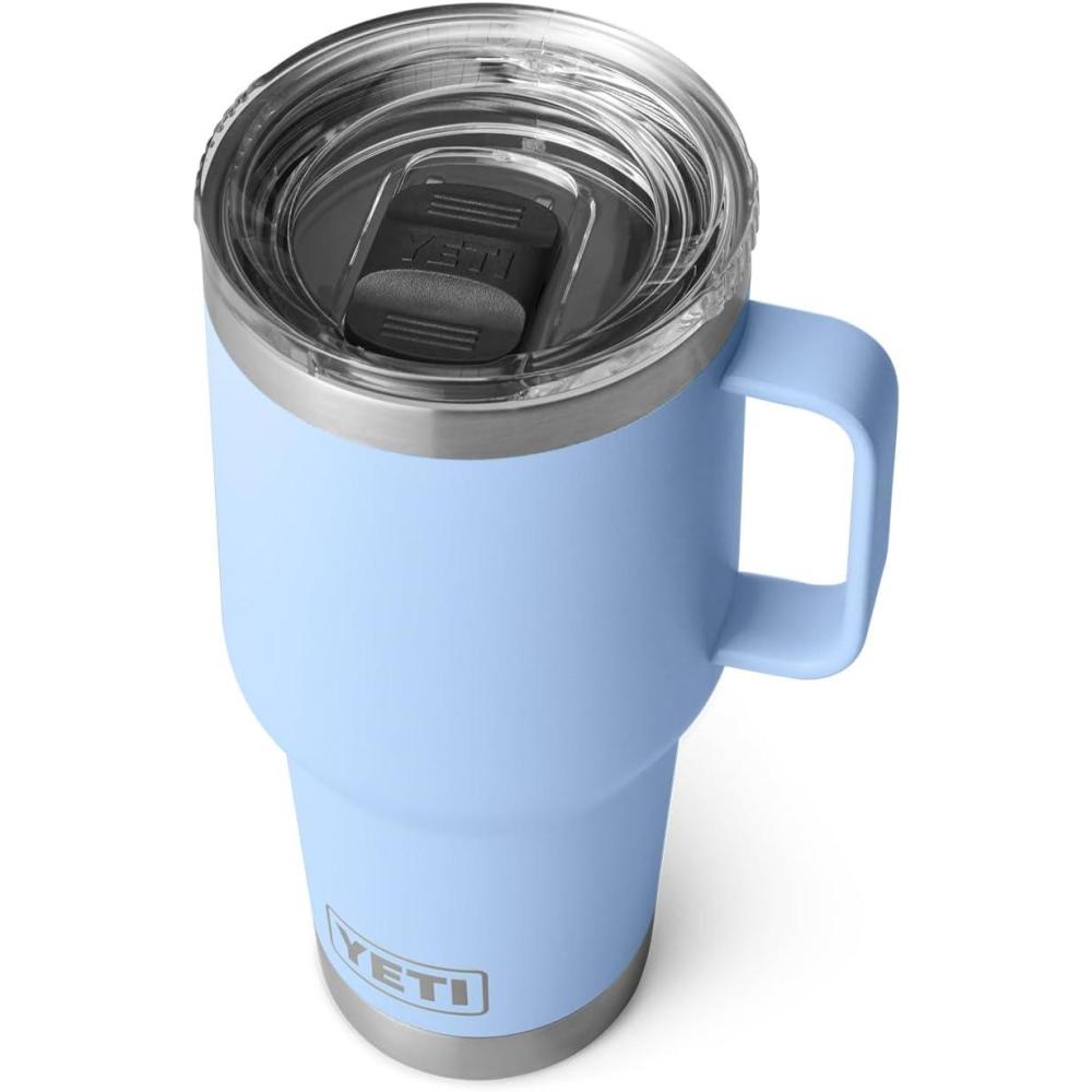 imageYETI Rambler 30 oz Travel Mug Stainless Steel Vacuum Insulated with Stronghold LidBig Sky Blue