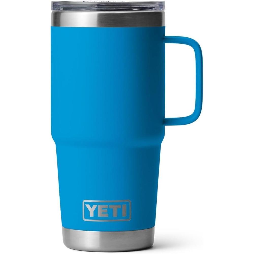 imageYETI Rambler 30 oz Travel Mug Stainless Steel Vacuum Insulated with Stronghold LidBig Wave Blue