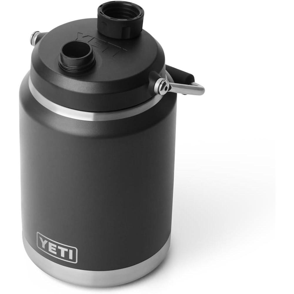 imageYETI Rambler Half Gallon Jug 20 Vacuum Insulated Leakproof Stainless Steel with MagCap BlackBlack