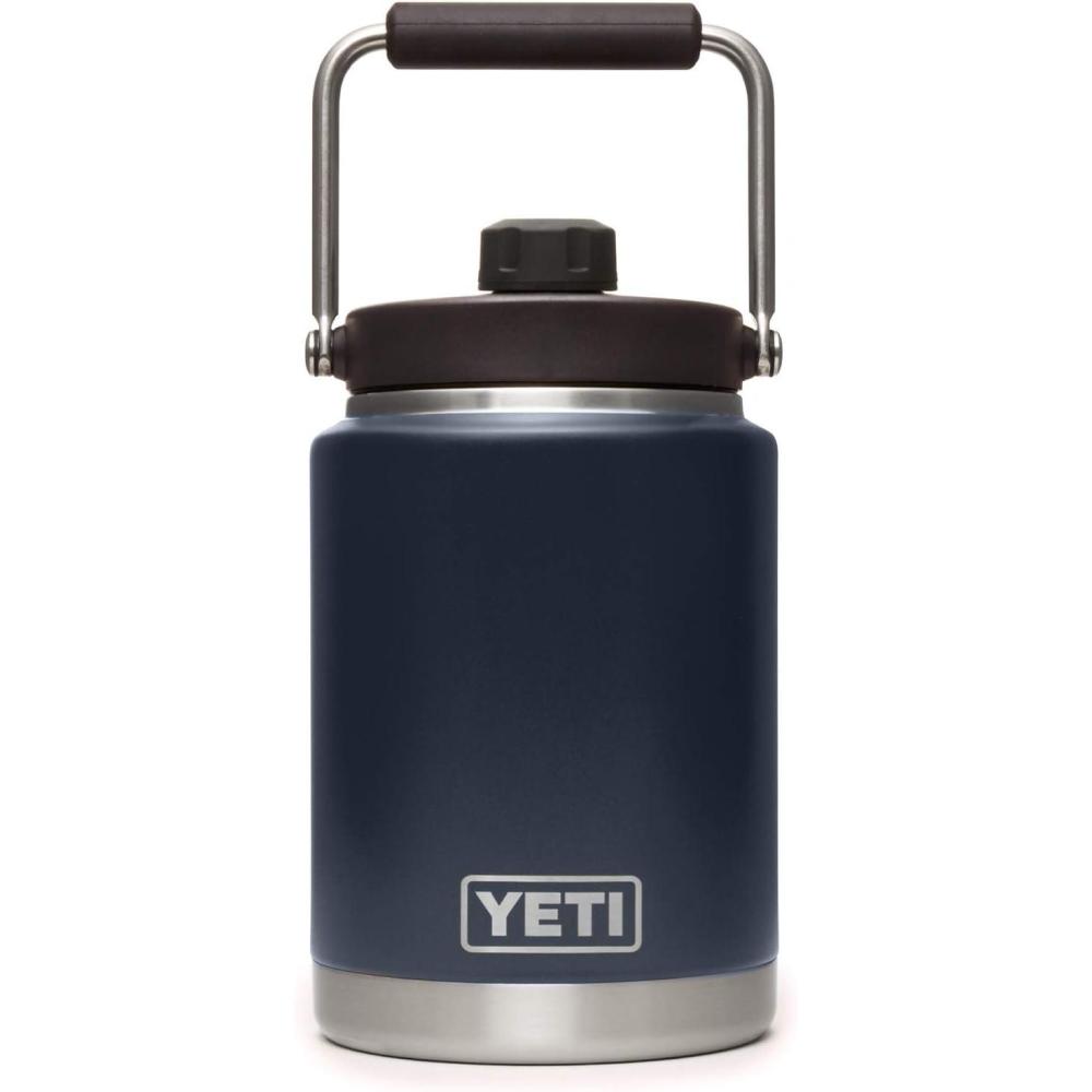 imageYETI Rambler Half Gallon Jug Vacuum Insulated Leakproof Stainless Steel with MagCapNavy