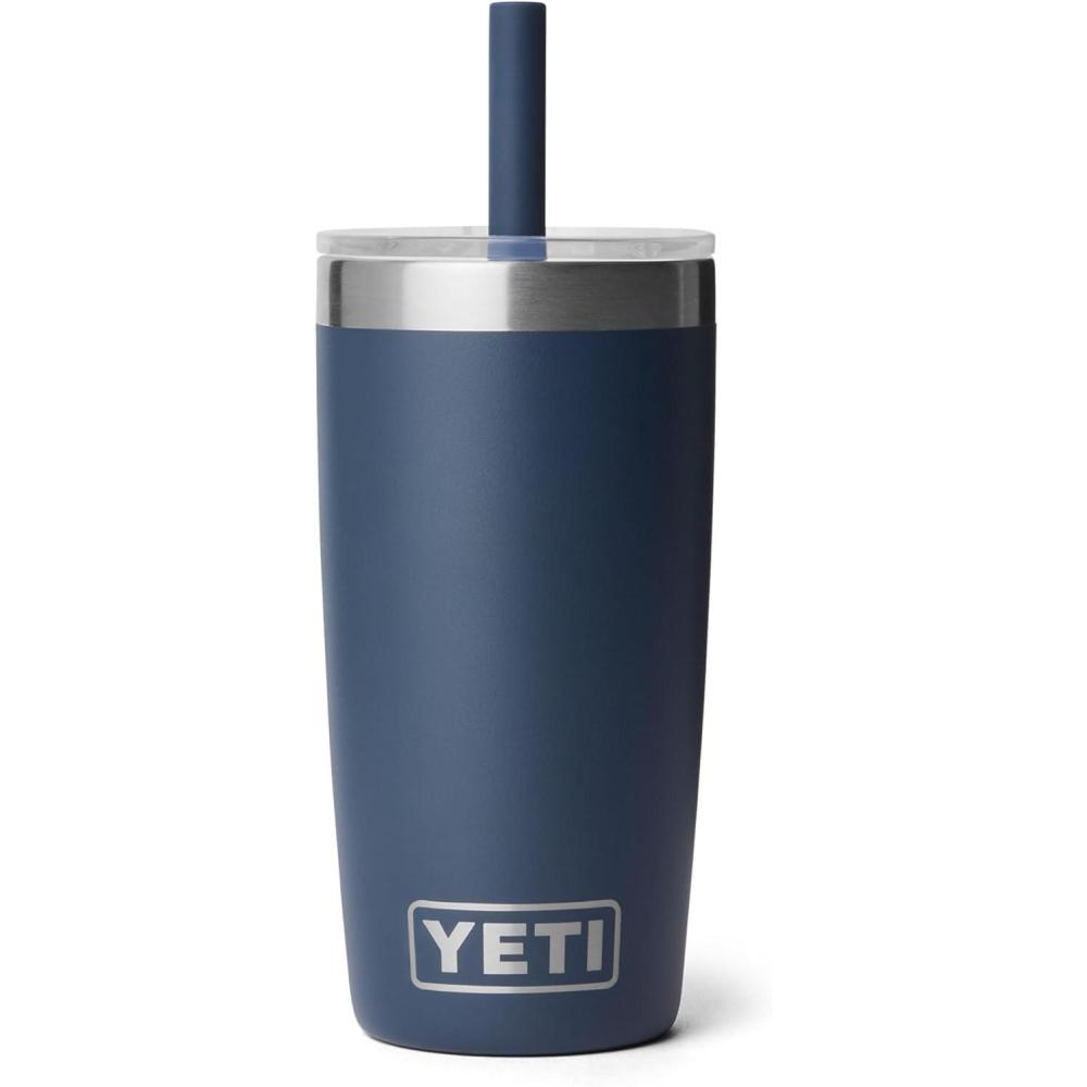 imageYETI Rambler Jr 10 Oz Tumbler with Silicone Straw LidNavy