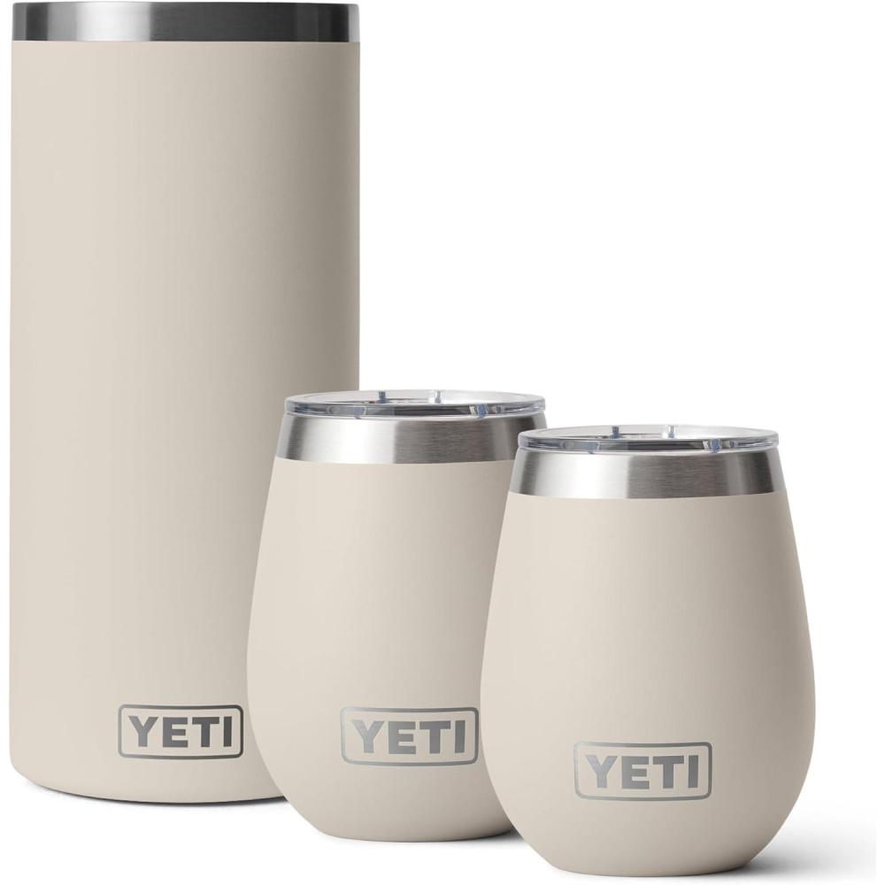 imageYETI Rambler Wine Chiller 2 Rambler 10 oz Wine Tumbler Vacuum Insulated Stainless Steel with MagSlider Lid Cape Taupe