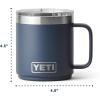 YETI Rambler 10 oz Ceramic Lined Stackable Mug, Vacuum Insulated, Stainless Steel with MagSlider Lid Pour Over Coffee Maker Accessory Ramblers, White