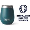 YETI Rambler 10 oz Wine Tumbler, Vacuum Insulated, Stainless Steel with MagSlider Lid, Navy(Agave Teal)