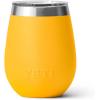 YETI Rambler 10 oz Wine Tumbler, Vacuum Insulated, Stainless Steel with MagSlider Lid, Navy(Alpine Yellow)