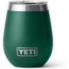 YETI Rambler 10 oz Wine Tumbler, Vacuum Insulated, Stainless Steel with MagSlider Lid, Navy(Black Forest Green)