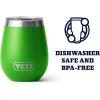 YETI Rambler 10 oz Wine Tumbler, Vacuum Insulated, Stainless Steel with MagSlider Lid, Navy(Canopy Green)