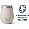 YETI Rambler 10 oz Wine Tumbler, Vacuum Insulated, Stainless Steel with MagSlider Lid, Navy(Cape Taupe)