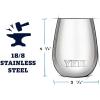 YETI Rambler 10 oz Wine Tumbler, Vacuum Insulated, Stainless Steel with MagSlider Lid, Navy(Harvest Red)