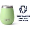 YETI Rambler 10 oz Wine Tumbler, Vacuum Insulated, Stainless Steel with MagSlider Lid, Navy(Key Lime)